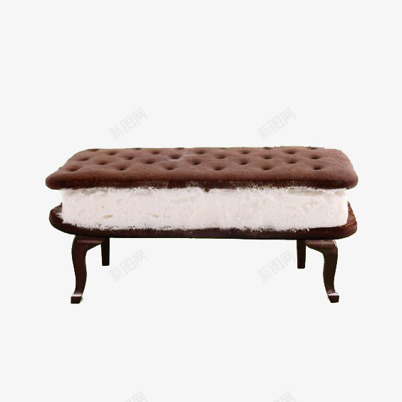 创意夹心饼干沙发椅psd免抠素材_新图网 https://ixintu.com 创意 咖啡色 家具 饼干