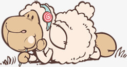 小羊造型手绘可爱卡通小羊造型高清图片