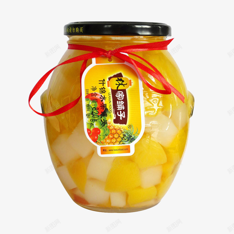 秋家铺子什锦水果罐头png免抠素材_新图网 https://ixintu.com 产品实物 什锦水果 水果罐头 甜品 罐头