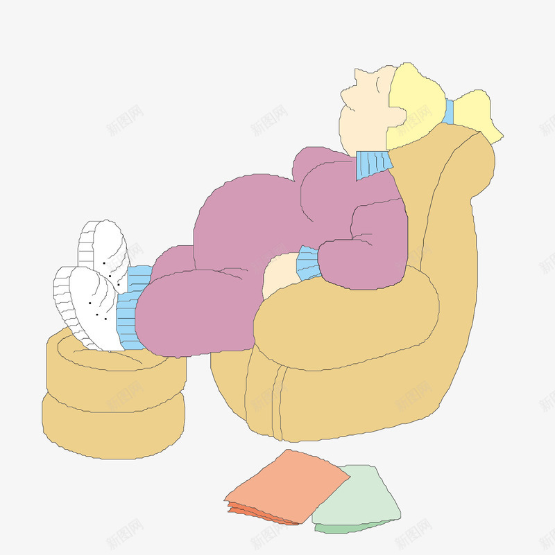 坐在沙发上的肥胖妇女png免抠素材_新图网 https://ixintu.com 休息 妇女 放松 沙发 肥胖