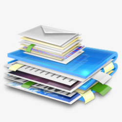 文件夹组织蓝色的文件夹图标高清图片