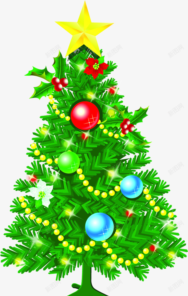 创意手绘扁平风格绿色的圣诞树造型元素png免抠素材_新图网 https://ixintu.com 元素 创意 圣诞树 扁平 绿色 造型 风格