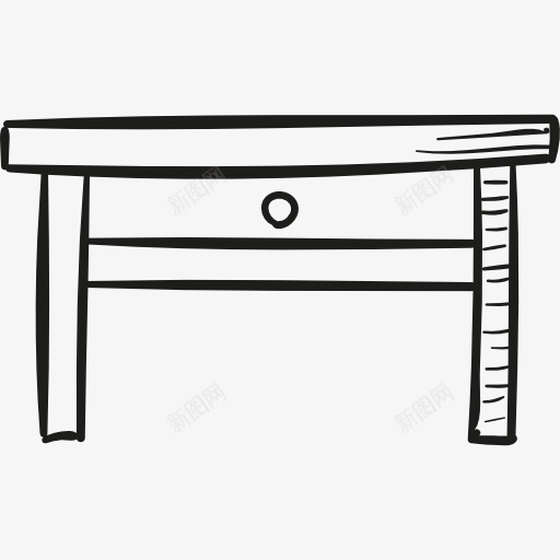 床边的桌子上图标png_新图网 https://ixintu.com 卧室 家具 建筑 抽屉 桌子