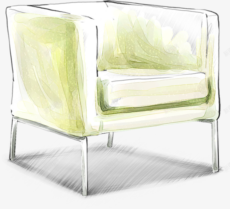 手绘创意合成家具室内沙发png免抠素材_新图网 https://ixintu.com 创意 合成 室内 家具 沙发