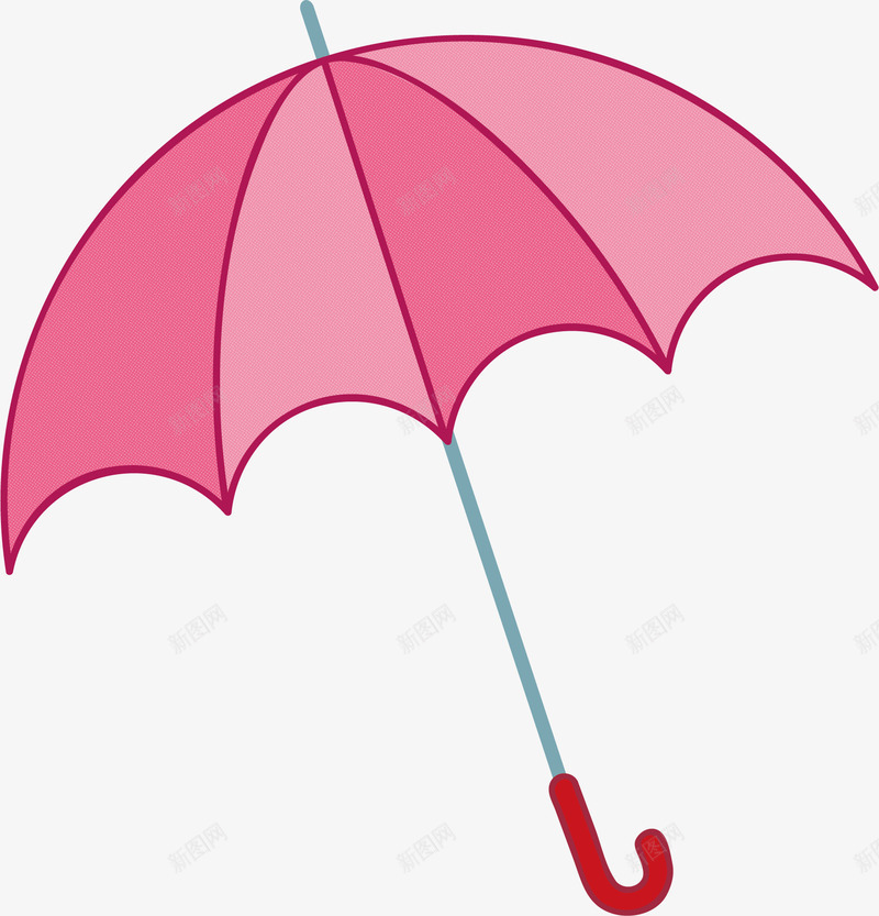 雨伞元素矢量图ai免抠素材_新图网 https://ixintu.com png 卡通 太阳伞矢量 矢量元素 粉色 矢量图