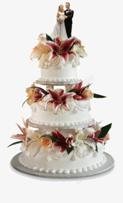 花瓣婚礼蛋糕素材