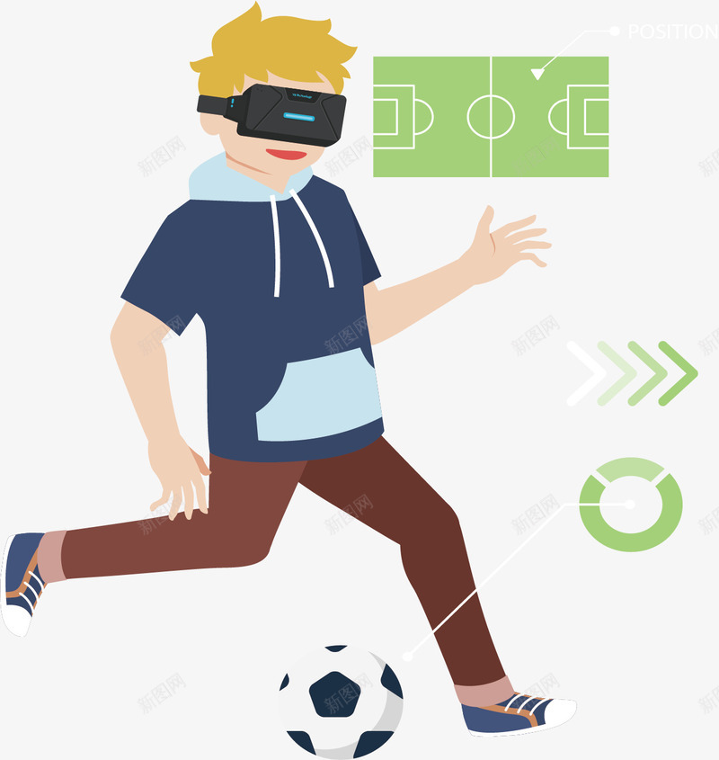 单人足球游戏png免抠素材_新图网 https://ixintu.com VR世界 VR体验 单人足球 虚拟现实 足球游戏