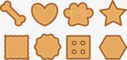 方形饼干饼干形状集合高清图片