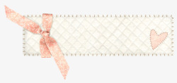 唯美蝴蝶结装饰长方形促销标签素材
