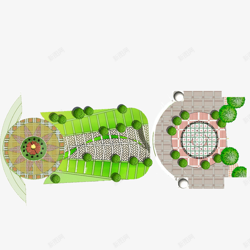 房地产小区绿化元素png免抠素材_新图网 https://ixintu.com 房地产小区绿化元素