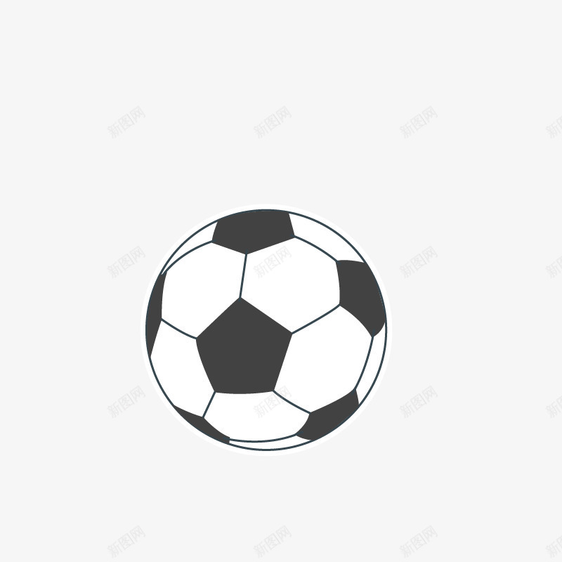 足球png免抠素材_新图网 https://ixintu.com 卡通扁平运动 球类运动 运动器材