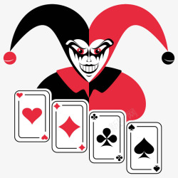 玩扑克扑克小丑高清图片