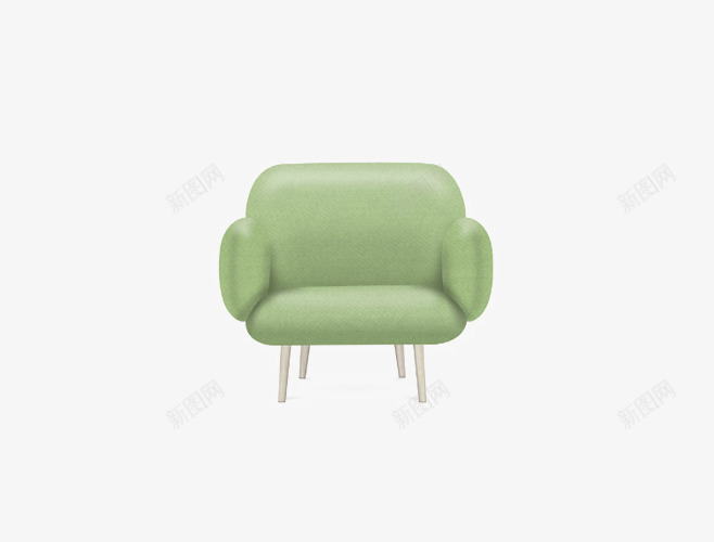 手绘绿色沙发png免抠素材_新图网 https://ixintu.com 凳子 家具 手绘沙发 沙发 绿色沙发