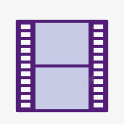 紫色方形电影胶片元素矢量图素材