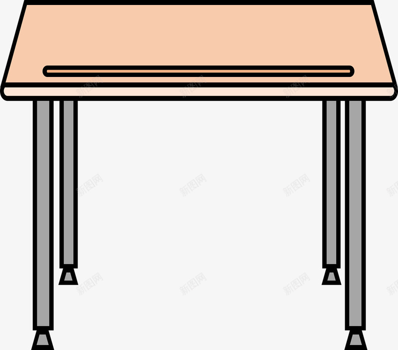 学习书桌png免抠素材_新图网 https://ixintu.com 书桌 办公桌 桌子 桌角