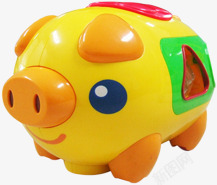 小猪造型黄色卡通可爱小猪存钱罐造型高清图片