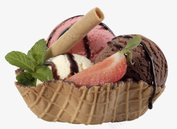 吃冰麒麟冰淇淋高清图片