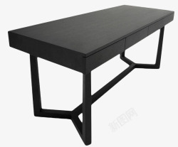 黑色原木的桌子素材