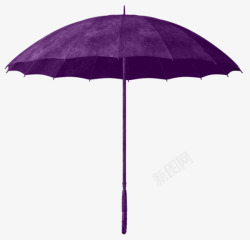 深紫色雨伞实物素材