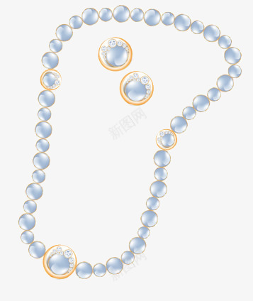 卡通版的珍珠项链摆成脚印造型png免抠素材_新图网 https://ixintu.com 卡通 珍珠 脚印 造型