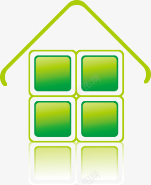 绿色房子图标图图标