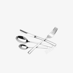 不锈钢刀叉勺餐具四件套加厚素材