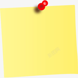 订书钉的纸红色塑料钉和黄色便利贴高清图片