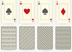 扑克牌背面设计创意扑克牌矢量图高清图片