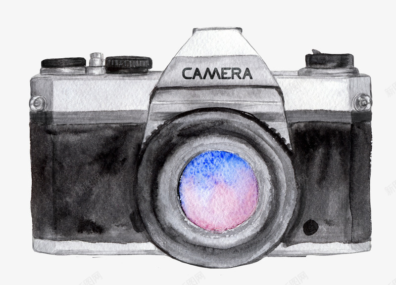相机png免抠素材_新图网 https://ixintu.com 手绘 数码相机 相机 装饰图案