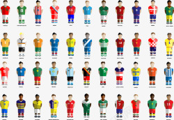 足球队服四十四个国家足球队高清图片