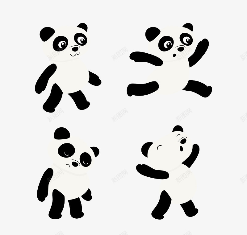 卡通熊猫可爱动物png免抠素材_新图网 https://ixintu.com 动物卡通 卡通熊猫 可爱动物 可爱卡通 熊猫 熊猫卡通
