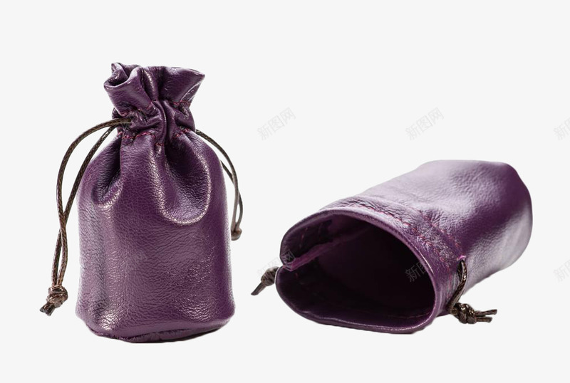 紫色水桶包束口袋png免抠素材_新图网 https://ixintu.com 束口袋 水桶包 皮袋 紫色 绳子 袋子