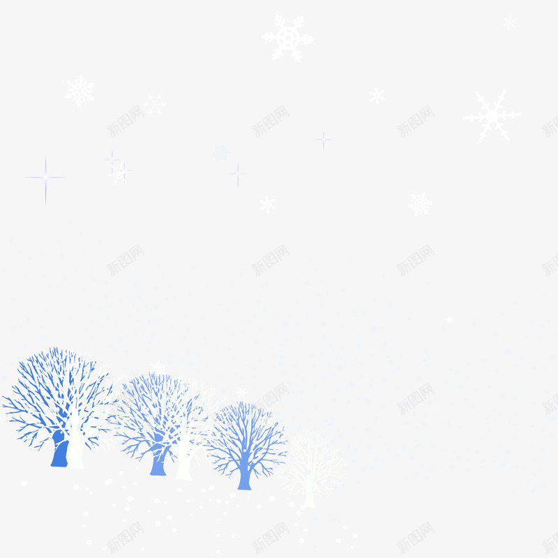 美丽的雪景png免抠素材_新图网 https://ixintu.com 冬日树枝矢量图 干树枝免费png下载 美丽的雪景 雪地树枝