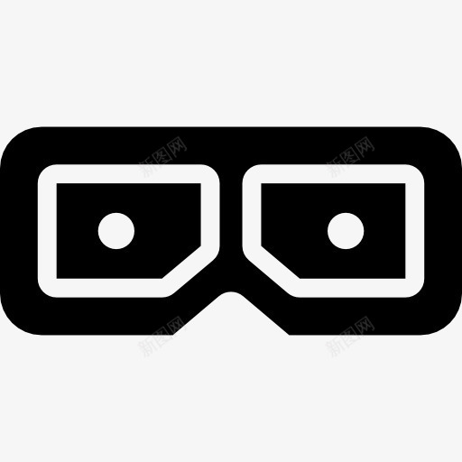 纸板的3D眼镜图标png_新图网 https://ixintu.com 电影 眼戴 眼镜 立体 镜片