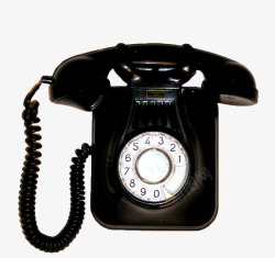 旧时光背景黑色拔号电话机高清图片