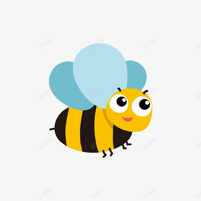 黑黄色的蜜蜂矢量图ai免抠素材_新图网 https://ixintu.com 昆虫 矢量蜜蜂 蓝色 蜜蜂 黄色 黑色 矢量图