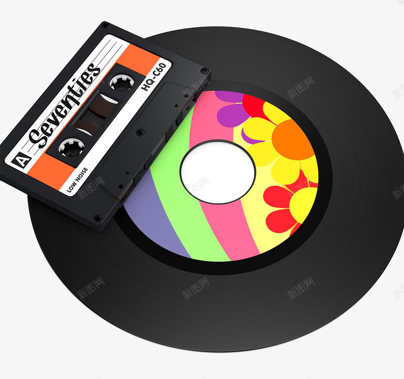 古典唱片卡带png免抠素材_新图网 https://ixintu.com 唱片 怀旧 旧式光碟 黑胶碟