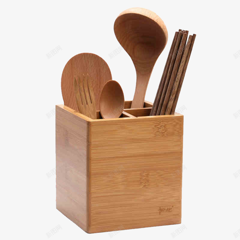 木制餐具收纳png免抠素材_新图网 https://ixintu.com 产品实物 收纳 木制 简约 餐具