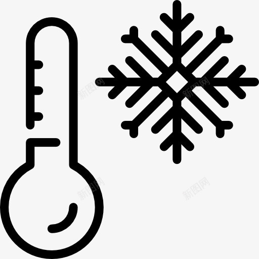 温度计图标png_新图网 https://ixintu.com 华氏 天气 工具和用具 度 摄氏 汞 温度 温度计 雪花