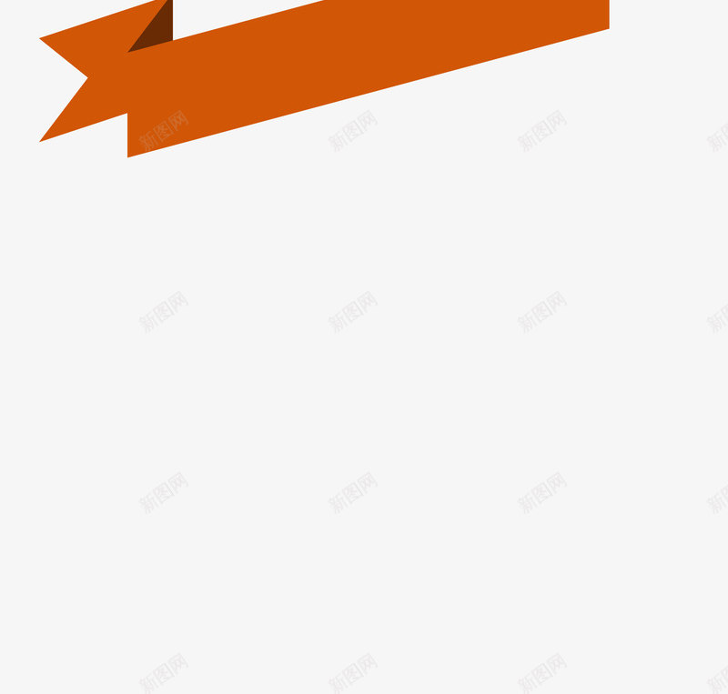 折叠标题框png免抠素材_新图网 https://ixintu.com 三折叠 折叠 标题框 橘黄色 竖标题框 竖行 花边