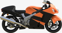 橘色的小摩托车素材