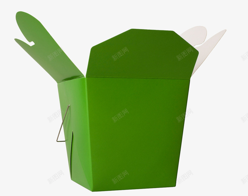 绿色食物纸盒png免抠素材_新图网 https://ixintu.com 一次性餐具 可回收资源 纸盒 绿色