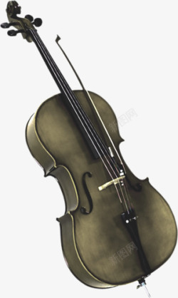 手绘怀旧大提琴素材