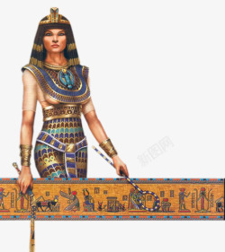 古埃及女子壁画素材