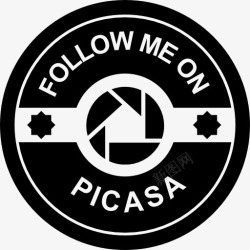 Picasa的徽章跟随我的Picasa社会徽章图标高清图片