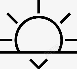 天气日落Lineaoutlineicons图标png_新图网 https://ixintu.com sundown weather 天气 日落