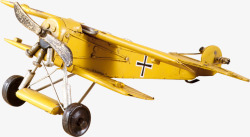 黄色卡通直升机造型素材