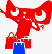 红色卡通天猫图标造型购物图标png_新图网 https://ixintu.com 卡通 图标 红色 购物 造型