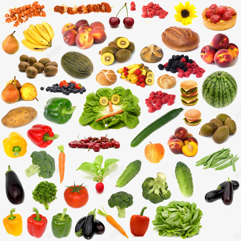 多种蔬菜水果美食食物png免抠素材_新图网 https://ixintu.com 水果 美食 蔬菜 食物