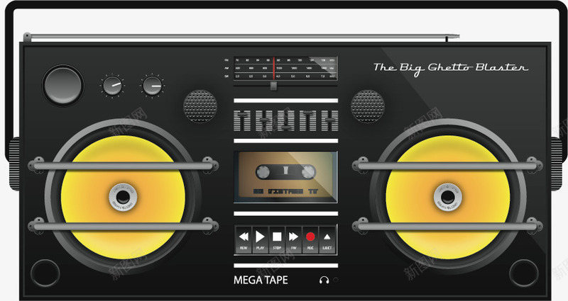 放歌的播放器矢量图ai免抠素材_新图网 https://ixintu.com 中国大妈 听广播 喇叭 广场舞 收音机 矢量图